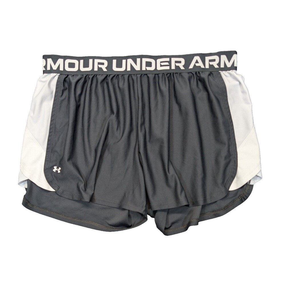 Under Armour Women’s 3XL Shorts Black White Branded Waistband Athletic Gym